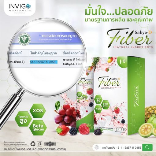 Sabye-D Fiber ซาบาย-ดี ไฟเบอร์ อาหารเสริมไฟเบอร์ ไฟเบอร์ ดีท๊อกซ์ 7