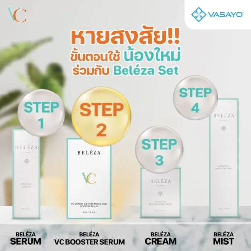 [ของแท้ ส่งไว] Beleza VC เบเลซ่า วีซี รอยสิวจางลง ผิวกระจ่างใสขึ้น วิตามินซี ไฮยาลูรอน (2)